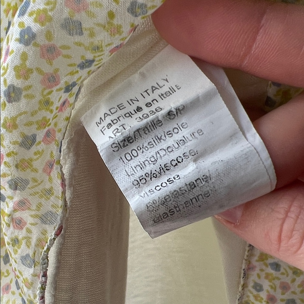 SILK Sunshine Floral Sleeveless Chiffon Camisole in Pale Yellow - Picture 9 of 13